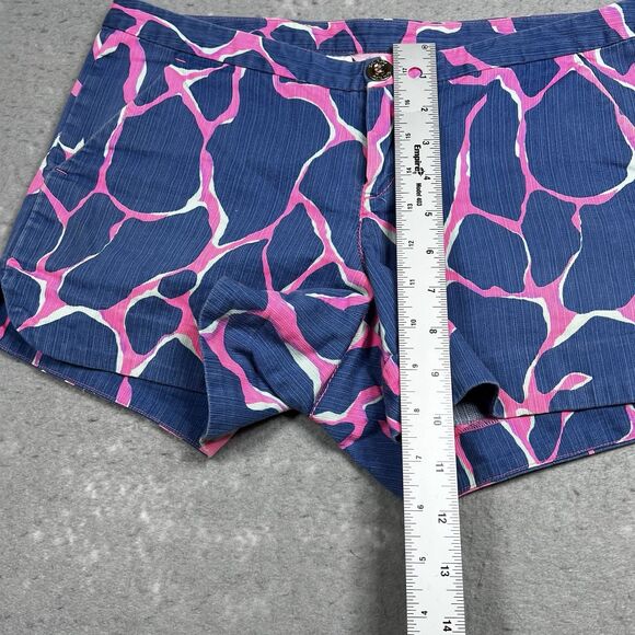 Lilly Pulitzer Adie Shorts Womens Size 0 Blue Tiki Pink Style 20948 100% Cotton - Picture 8 of 14